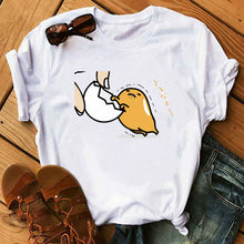 Load image into Gallery viewer, TJCJFO Funny Sleeping Lazy Egg Print Graphic T Shirts Women Gudetama Tshirt Tee Shirt Femme Camisas Mujer Top Clothes