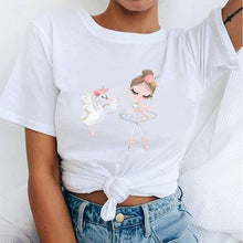 Load image into Gallery viewer, tee shirt femme Vogue Dance Girls Harajuku T Shirt Women Tshirts Short Sleeve Streetwear Womens T-shirts Femme Female Teeshirt