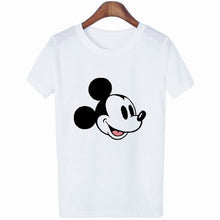 Load image into Gallery viewer, Mouse Cartoon Printing Harajuku T-shirt Women's Lion King Fashion Tshirt O-neck Short-sleeved shirt White Shirt  Clothing
