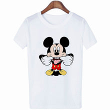 Load image into Gallery viewer, Mouse Cartoon Printing Harajuku T-shirt Women's Lion King Fashion Tshirt O-neck Short-sleeved shirt White Shirt  Clothing
