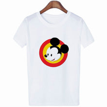Load image into Gallery viewer, Mouse Cartoon Printing Harajuku T-shirt Women's Lion King Fashion Tshirt O-neck Short-sleeved shirt White Shirt  Clothing
