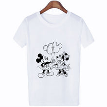 Load image into Gallery viewer, Mouse Cartoon Printing Harajuku T-shirt Women's Lion King Fashion Tshirt O-neck Short-sleeved shirt White Shirt Women's Clothing
