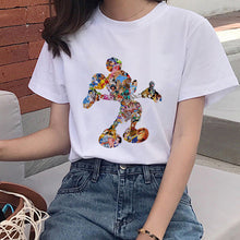 Load image into Gallery viewer, Mouse Cartoon Printing Harajuku T-shirt Women's Lion King Fashion Tshirt O-neck Short-sleeved shirt White Shirt Women's Clothing
