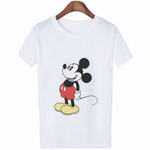 Load image into Gallery viewer, Mouse Cartoon Printing Harajuku T-shirt Women's Lion King Fashion Tshirt O-neck Short-sleeved shirt White Shirt Women's Clothing
