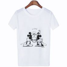 Load image into Gallery viewer, Mouse Cartoon Printing Harajuku T-shirt Women's Lion King Fashion Tshirt O-neck Short-sleeved shirt White Shirt Women's Clothing
