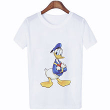 Load image into Gallery viewer, Mouse Cartoon Printing Harajuku T-shirt Women's Lion King Fashion Tshirt O-neck Short-sleeved shirt White Shirt Women's Clothing

