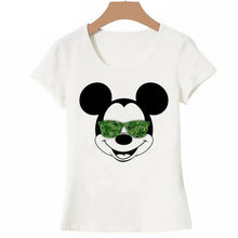 Load image into Gallery viewer, Mouse Cartoon Printing Harajuku T-shirt Women's Lion King Fashion Tshirt O-neck Short-sleeved shirt White Shirt Women's Clothing
