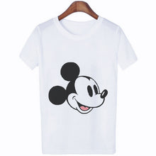 Load image into Gallery viewer, Mouse Cartoon Printing Harajuku T-shirt Women's Lion King Fashion Tshirt O-neck Short-sleeved shirt White Shirt Women's Clothing

