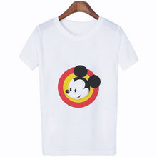 Load image into Gallery viewer, Mouse Cartoon Printing Harajuku T-shirt Women's Lion King Fashion Tshirt O-neck Short-sleeved shirt White Shirt Women's Clothing
