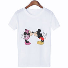 Load image into Gallery viewer, Mouse Cartoon Printing Harajuku T-shirt Women's Lion King Fashion Tshirt O-neck Short-sleeved shirt White Shirt Women's Clothing
